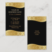 Visitekaartje met zwarte & goudvraag (Voorkant / Achterkant)