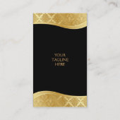 Visitekaartje met zwarte & goudvraag (Achterkant)