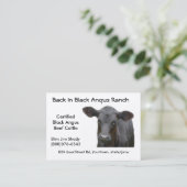 Visitekaartje met zwarte hengelschildpad (Staand voorkant)