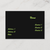 Visitekaartje met zwarte kat (Achterkant)