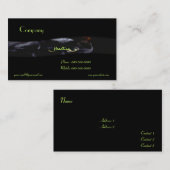 Visitekaartje met zwarte kat (Voorkant / Achterkant)