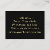 Visitekaartje met zwarte leder (Achterkant)