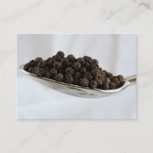 Visitekaartje met zwarte peper
