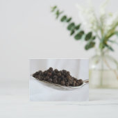 Visitekaartje met zwarte peper (Staand voorkant)