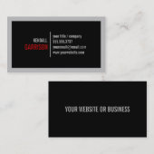 Visitekaartje met zwarte rand (Voorkant / Achterkant)