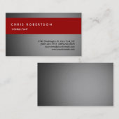 Visitekaartje met zwarte rode streep, aantrekkelij (Voorkant / Achterkant)