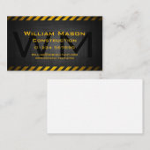 Visitekaartje met zwarte stalen achtergrond (Voorkant / Achterkant)