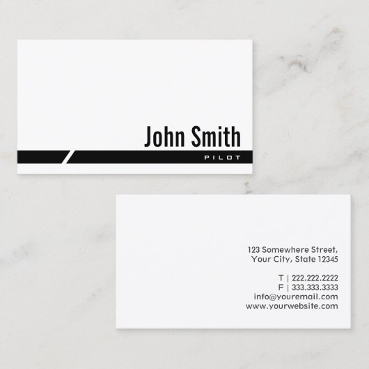 Visitekaartje met zwarte streep (Voorkant / Achterkant)