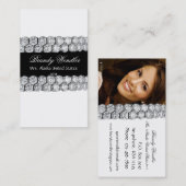 Visitekaartje met zwarte & witte diamant (Voorkant / Achterkant)