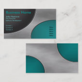 Visitekaartje Metaal Cutout Circles (Voorkant / Achterkant)