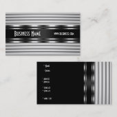 Visitekaartje Metaal Zilver Zwart Wit (Voorkant / Achterkant)