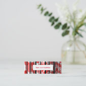 Visitekaartje Mini rood zwart (Staand voorkant)
