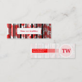 Visitekaartje Mini rood zwart (Voorkant / Achterkant)