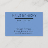 Visitekaartje Minimal Beach Ocean Wave Summer (Achterkant)