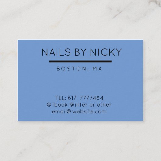 Visitekaartje Minimal Beach Ocean Wave Summer (Achterkant)