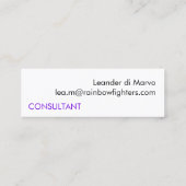 Visitekaartje Minimale verklaring (Achterkant)