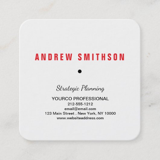 Visitekaartje minimalistisch aangepast Sjabloon mo (Voorkant)