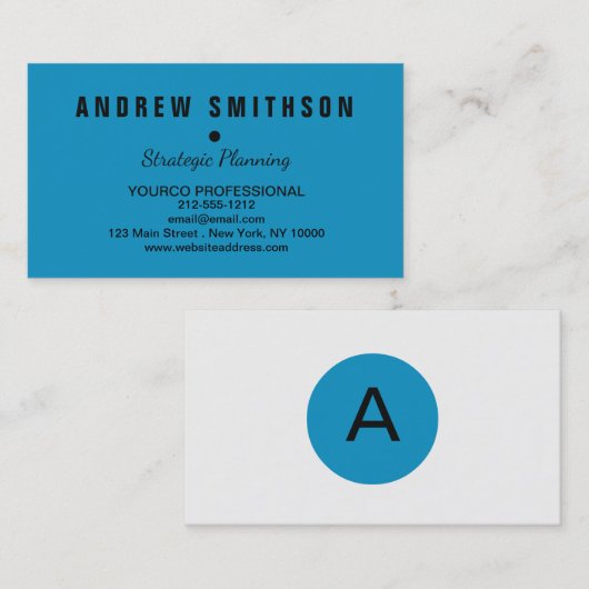 Visitekaartje minimalistisch aangepast Sjabloon mo (Voorkant / Achterkant)