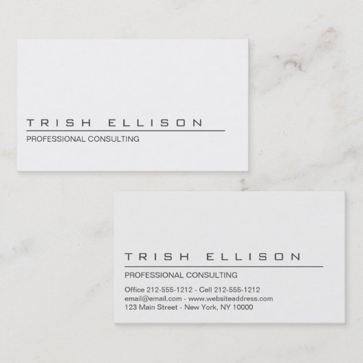 Visitekaartje Minimalistisch aangepaste Sjabloon (Voorkant / Achterkant)