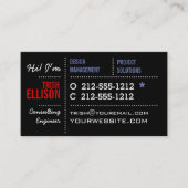 Visitekaartje minimalistisch aangepaste Sjabloon M (Voorkant)