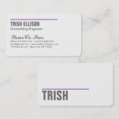 Visitekaartje minimalistisch aangepaste Sjabloon M (Voorkant / Achterkant)