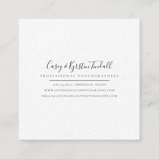 Visitekaartje | Minimalistisch goudpenseel (Achterkant)