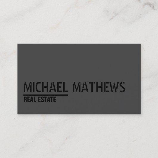 Visitekaartje minimalistische aangepaste Sjabloon  (Voorkant)