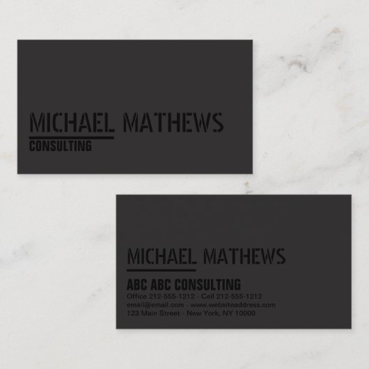 Visitekaartje minimalistische aangepaste Sjabloon  (Voorkant / Achterkant)