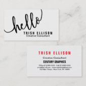 Visitekaartje minimalistische aangepaste Sjabloon  (Voorkant / Achterkant)