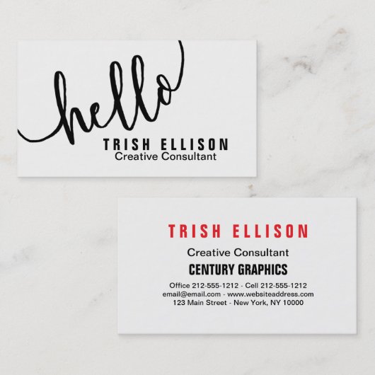 Visitekaartje minimalistische aangepaste Sjabloon  (Voorkant / Achterkant)