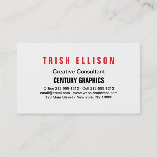 Visitekaartje minimalistische aangepaste Sjabloon  (Achterkant)