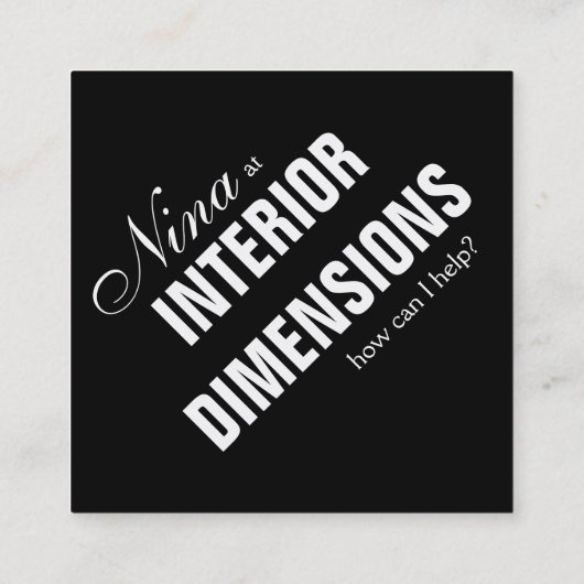 Visitekaartje minimalistische aangepaste Sjabloon  (Achterkant)