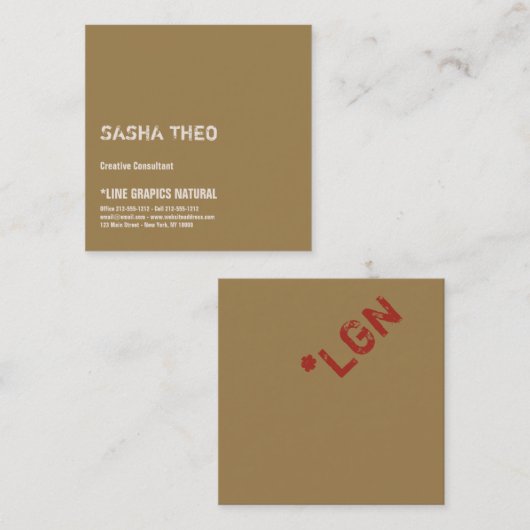 Visitekaartje minimalistische aangepaste Sjabloon  (Voorkant / Achterkant)