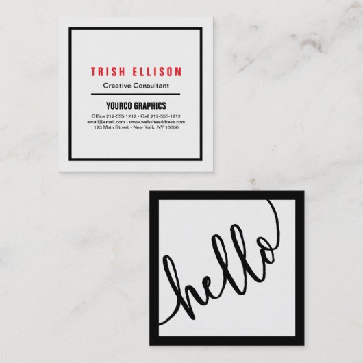 Visitekaartje minimalistische aangepaste Sjabloon  (Voorkant / Achterkant)