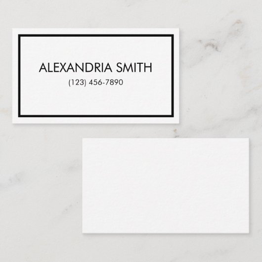 Visitekaartje Minimalistische hoofdsteden (Voorkant / Achterkant)