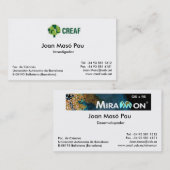 Visitekaartje MiraMon-team (Voorkant / Achterkant)