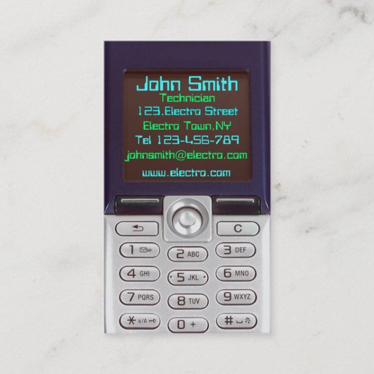 Visitekaartje mobiele telefoon (Voorkant)