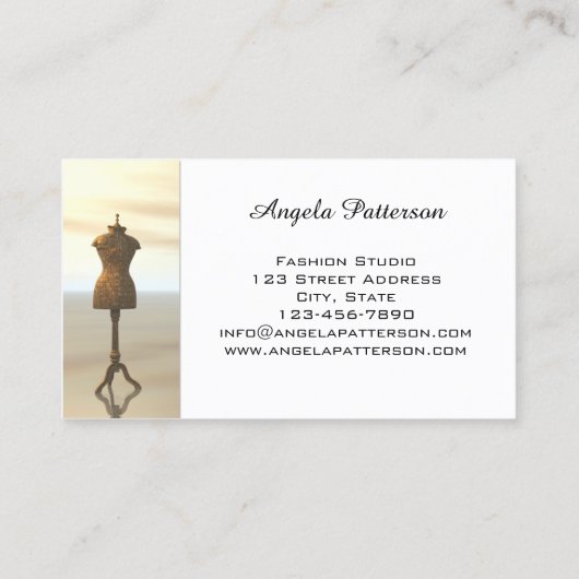 Visitekaartje mode naaigarakters (Achterkant)