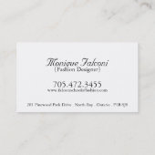 Visitekaartje mode Stijllijst (Achterkant)