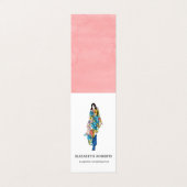 Visitekaartje Mode vrouw model coördinator (Buitenkant ongevouwen)