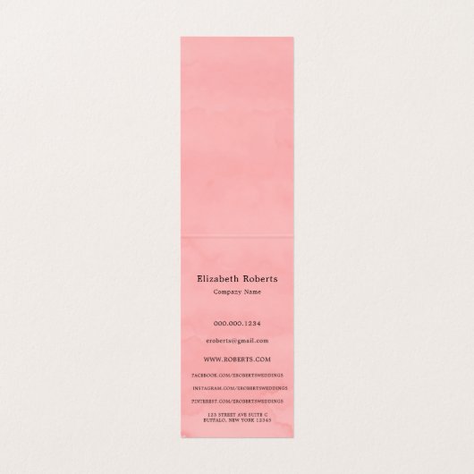 Visitekaartje Mode vrouw model coördinator (Binnenkant ongevouwen)