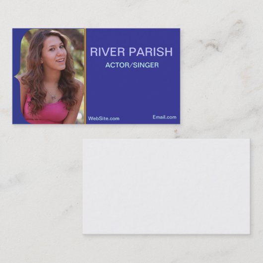 Visitekaartje modelhoofdopname (Voorkant / Achterkant)