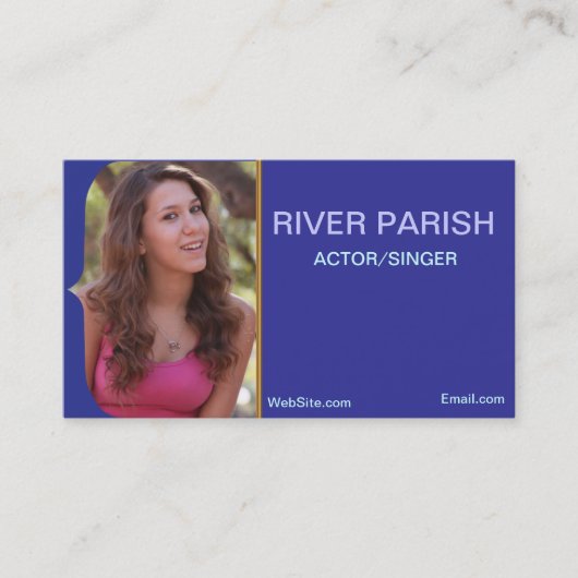 Visitekaartje modelhoofdopname (Voorkant)