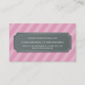 VISITEKAARTJE Modern Bold Stripe bord Roze Grijs (Achterkant)