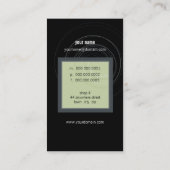 VISITEKAARTJE Modern Box Monogram Zwart Groen (Achterkant)