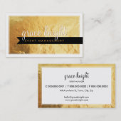 VISITEKAARTJE Modern Eenvoudig Vet Goud folie (Voorkant / Achterkant)
