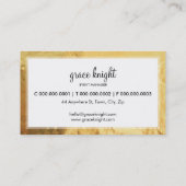 VISITEKAARTJE Modern Eenvoudig Vet Goud folie (Achterkant)