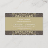 VISITEKAARTJE Modern Elegant Goudbruin (Achterkant)