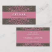 VISITEKAARTJE Modern Elegant Roze Bruin (Voorkant / Achterkant)
