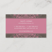 VISITEKAARTJE Modern Elegant Roze Bruin (Achterkant)